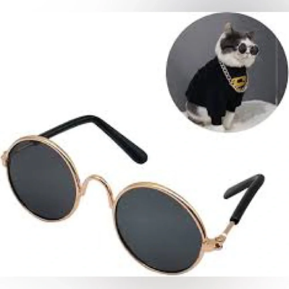 1 Pair Tinted Lens Pet Glasses - Black | Small Dogs | Cats